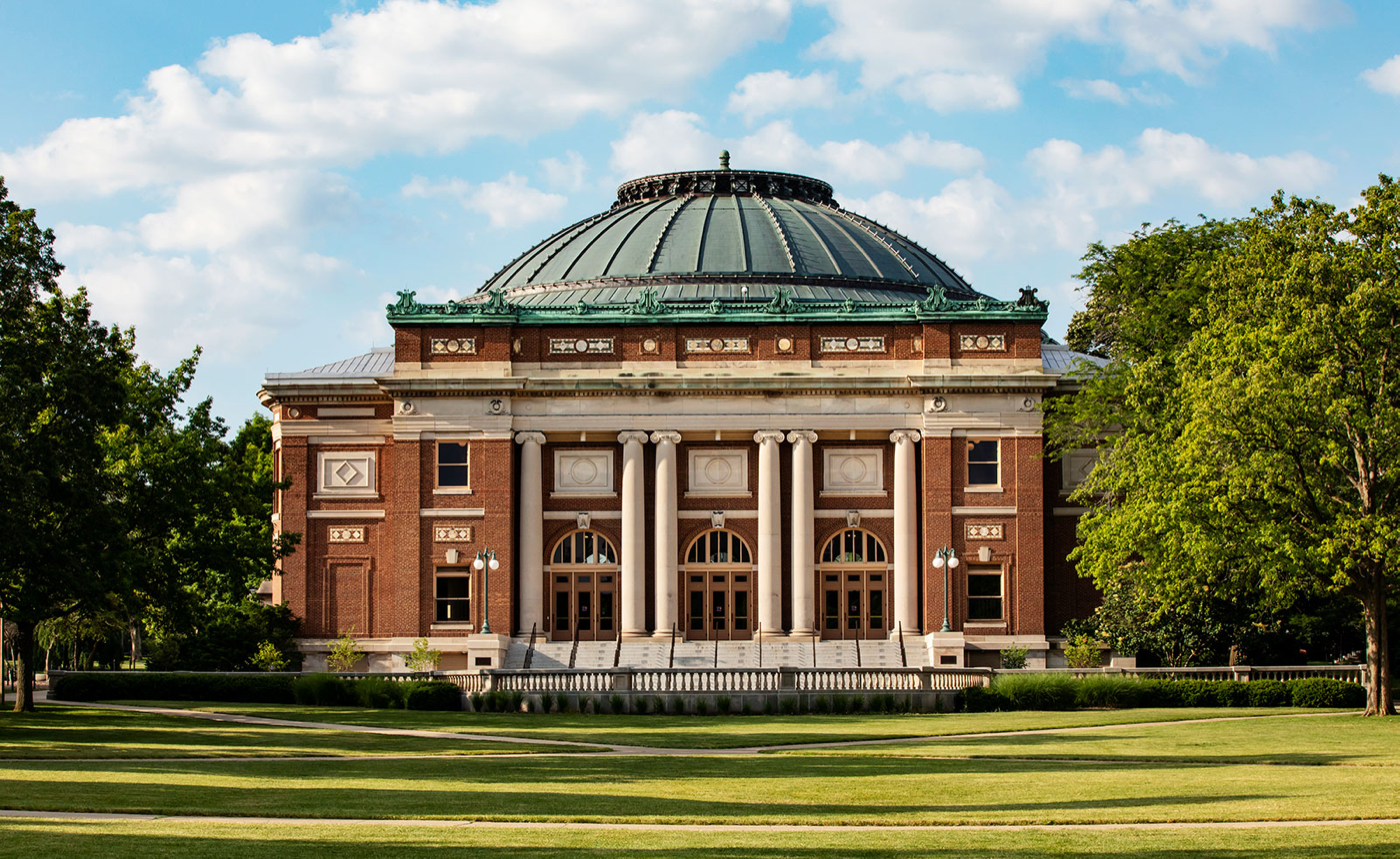 The real domed university building referenced by the pixel art